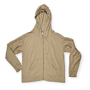 Lou &‎ Grey Tan Full Zip Long Sleeve Soft Lightweight Jacket Women's Size XL